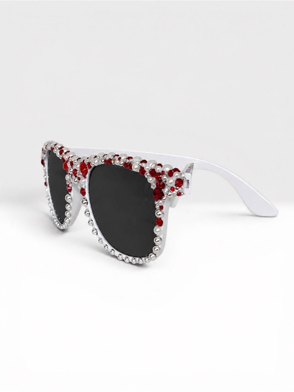 Hand Embellished Rhinestone & Pearl Statement Sunglasses ❤️✨ - Picture 4 of 5